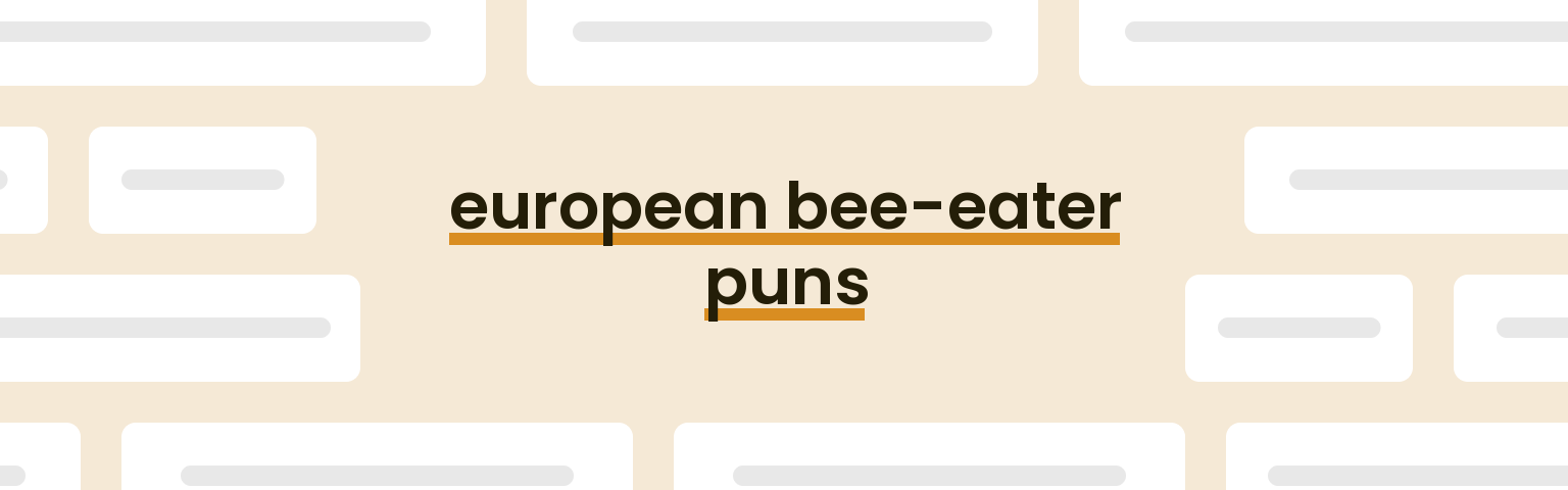 european-bee-eater-puns