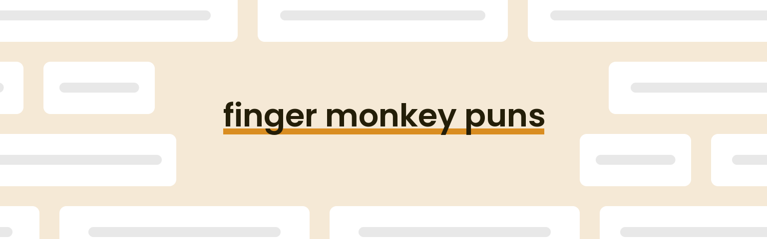 finger-monkey-puns