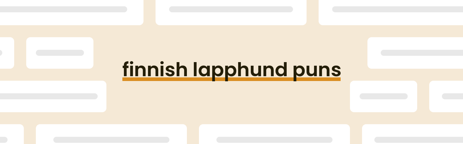 finnish-lapphund-puns