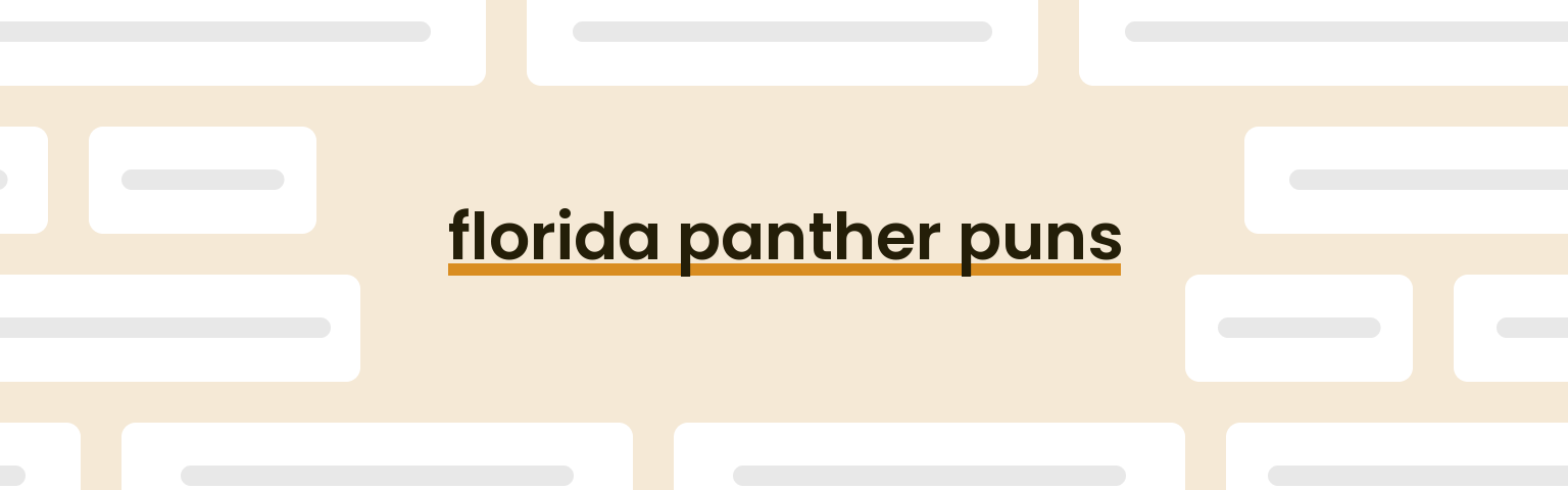 florida-panther-puns
