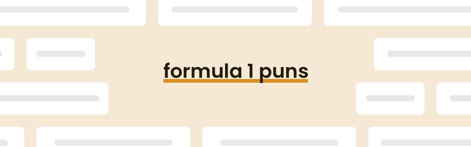 formula-1-puns
