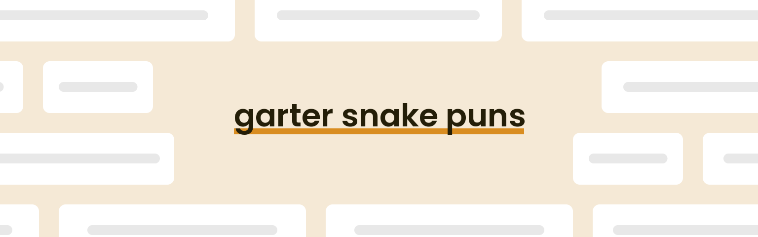 garter-snake-puns