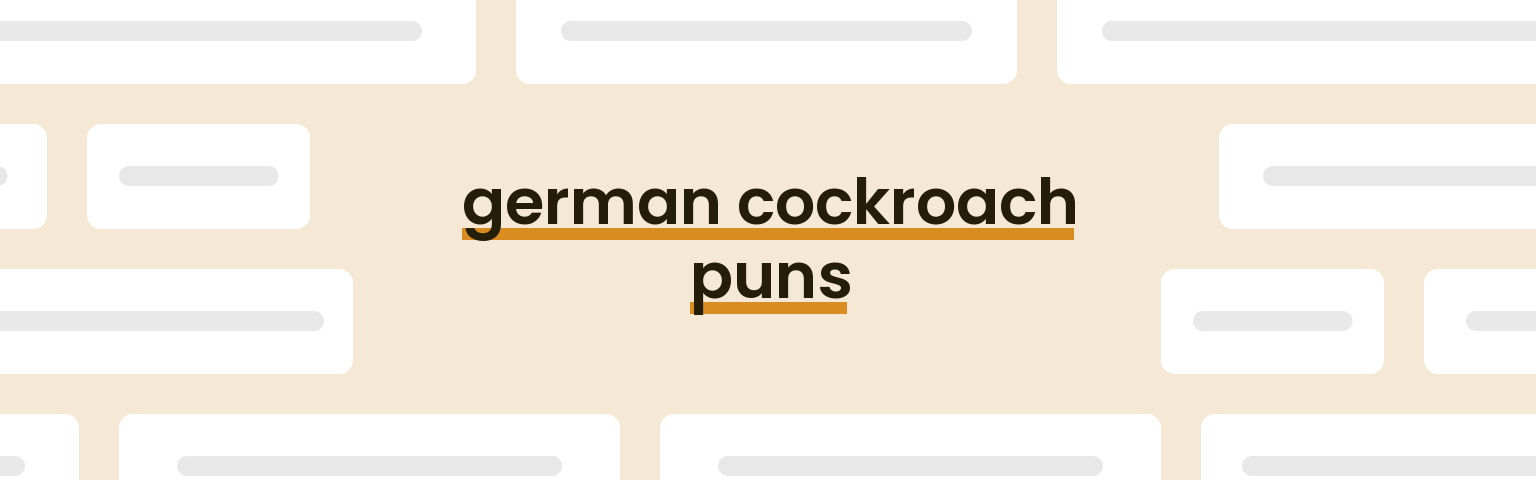 german-cockroach-puns