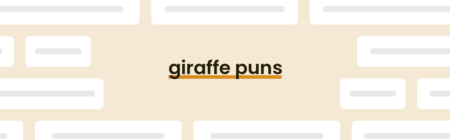 giraffe-puns