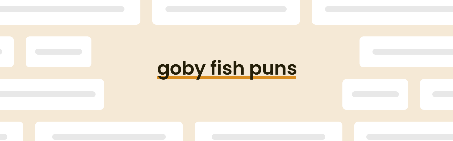 goby-fish-puns