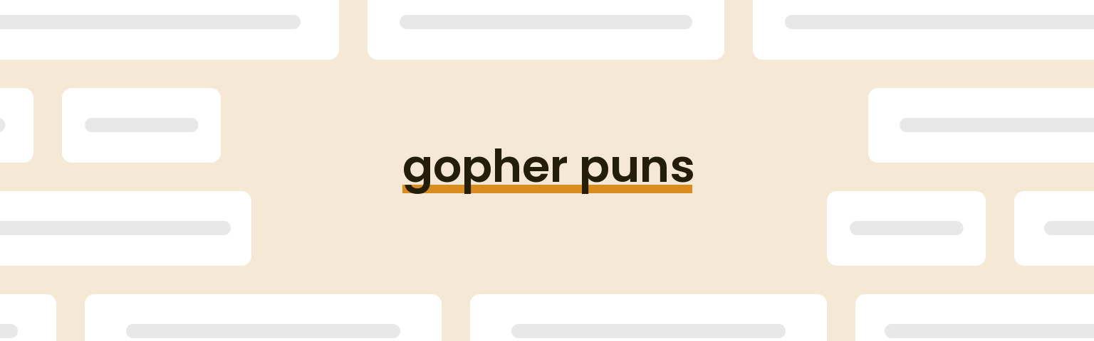 gopher-puns