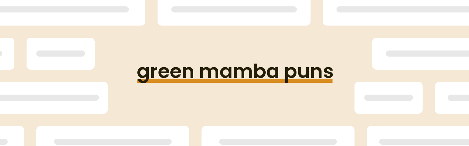 green-mamba-puns