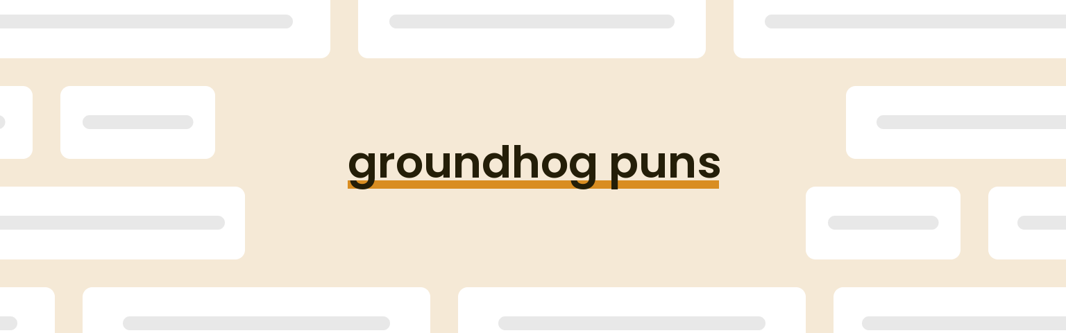 groundhog-puns