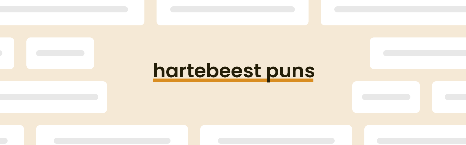 hartebeest-puns