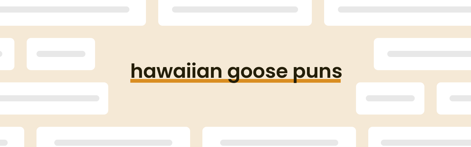 hawaiian-goose-puns