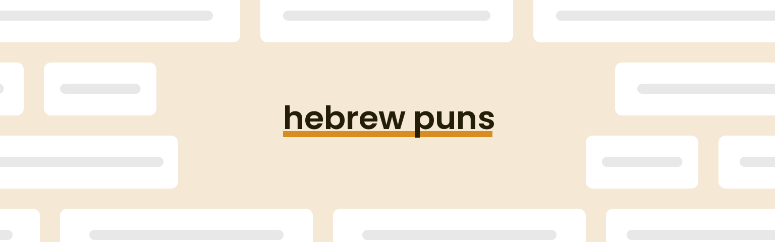 hebrew-puns