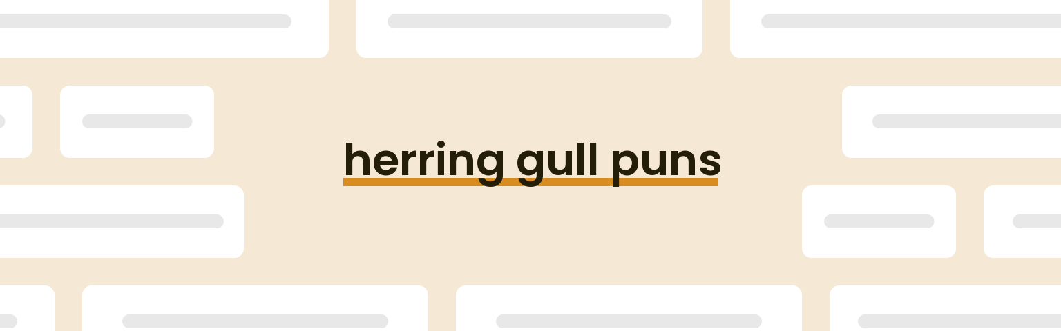 herring-gull-puns