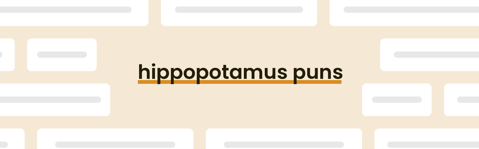 hippopotamus-puns