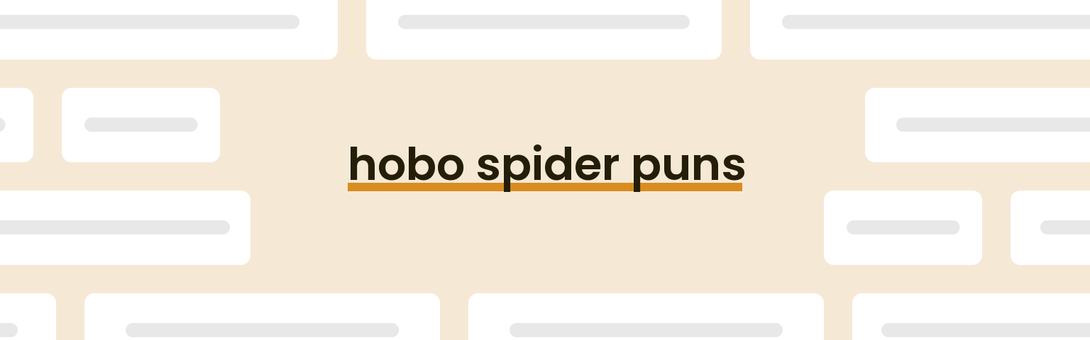 hobo-spider-puns