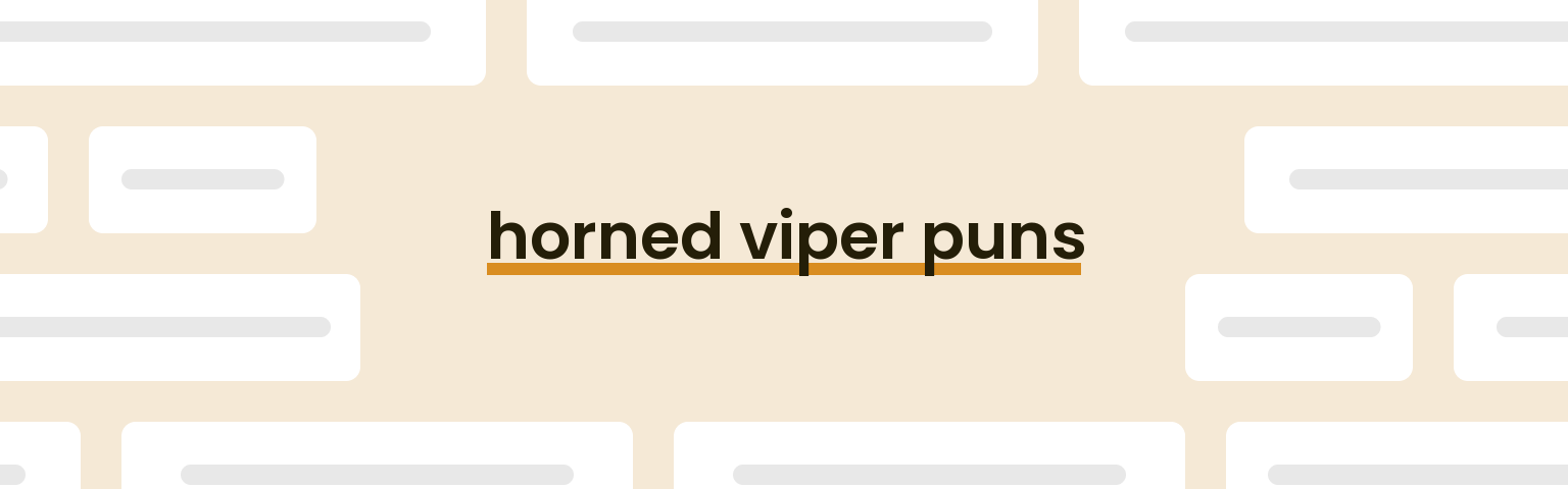 horned-viper-puns