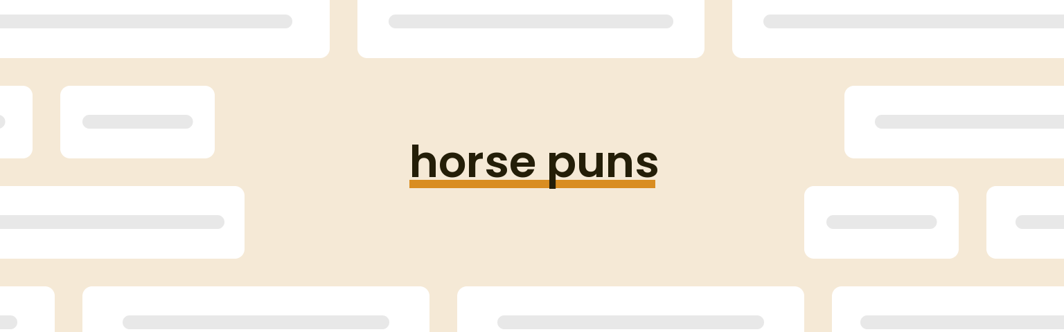 horse-puns