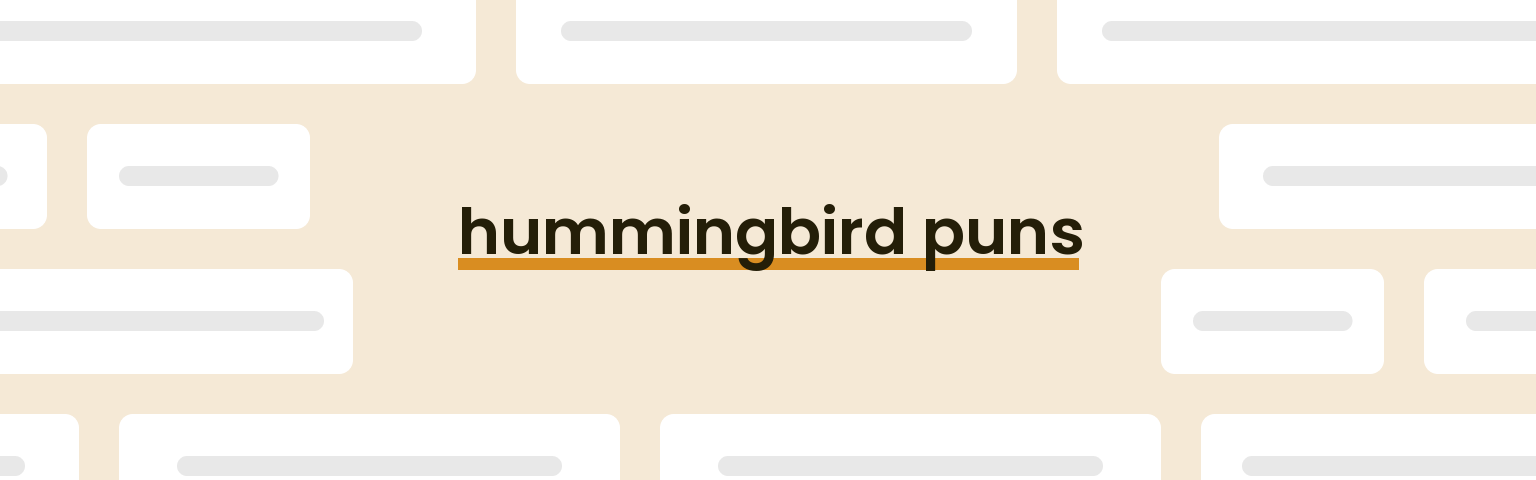 hummingbird-puns