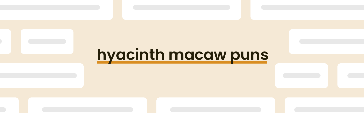 hyacinth-macaw-puns