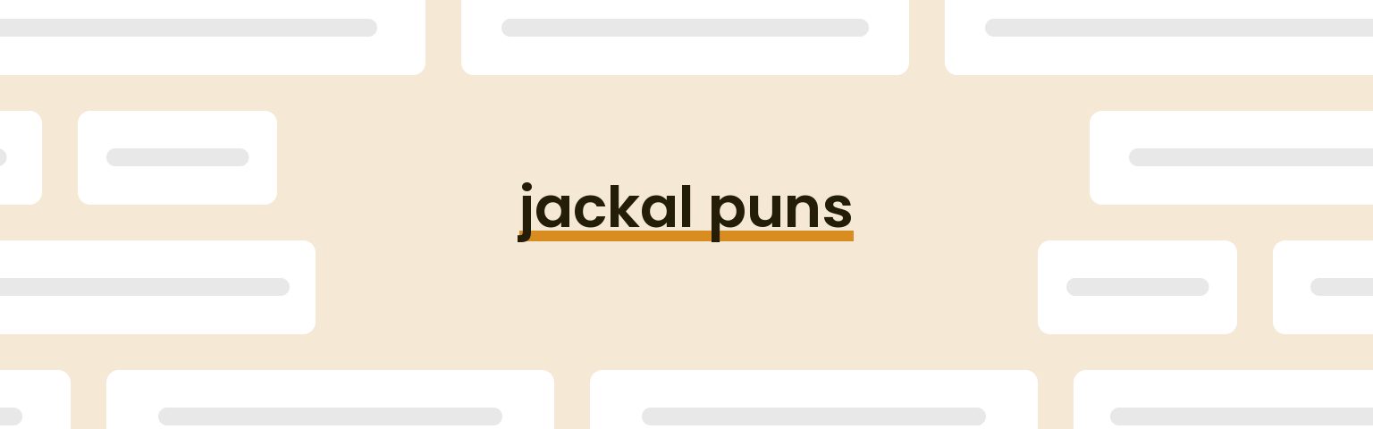 jackal-puns