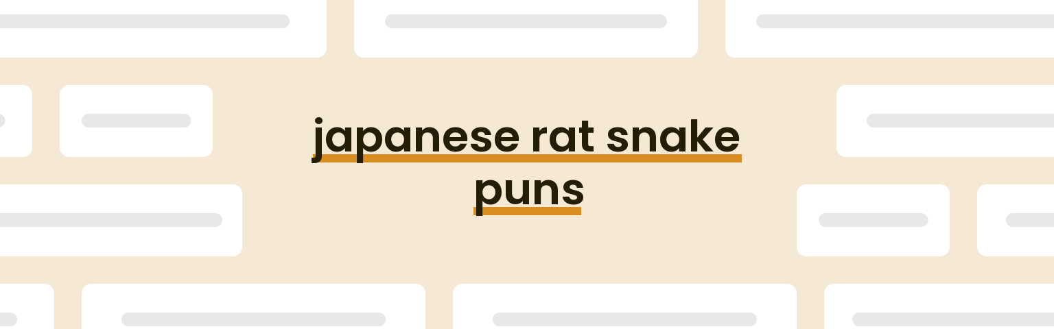 japanese-rat-snake-puns
