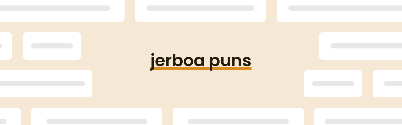 jerboa-puns