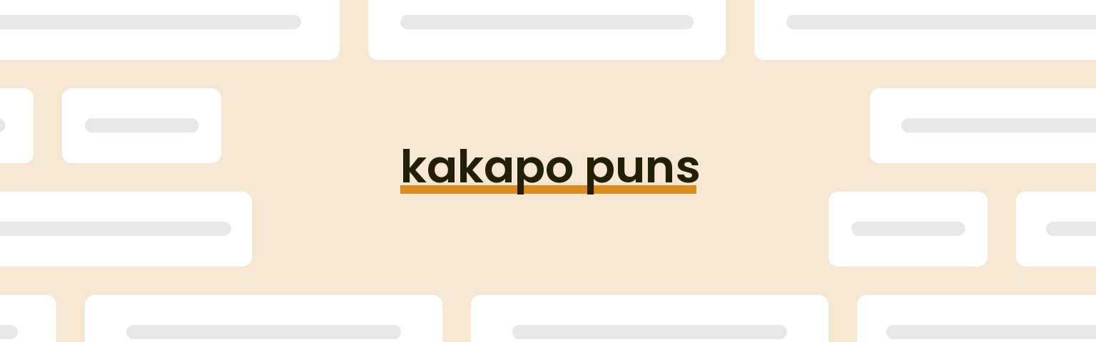 kakapo-puns