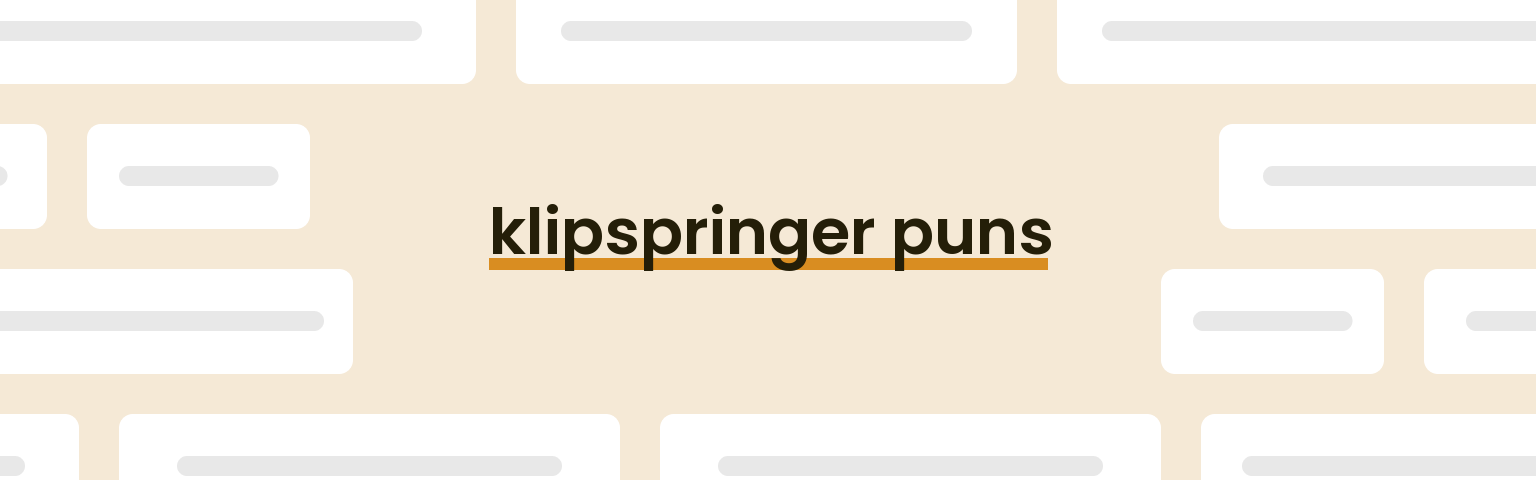 klipspringer-puns