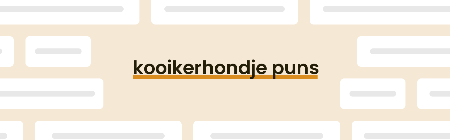 kooikerhondje-puns