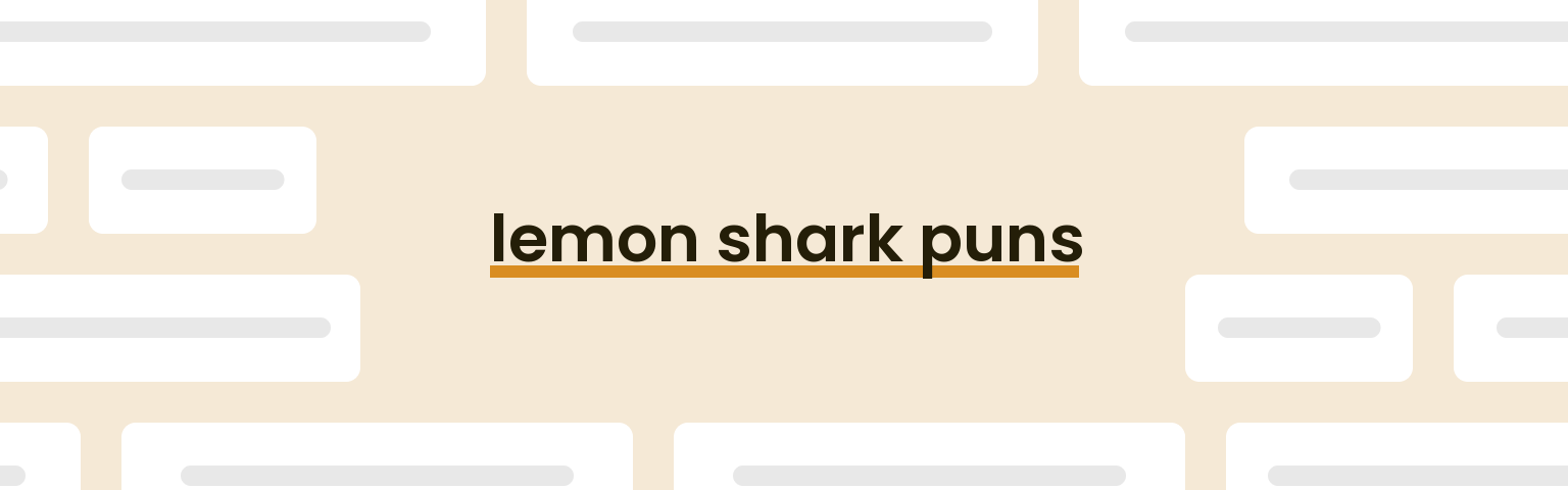 lemon-shark-puns
