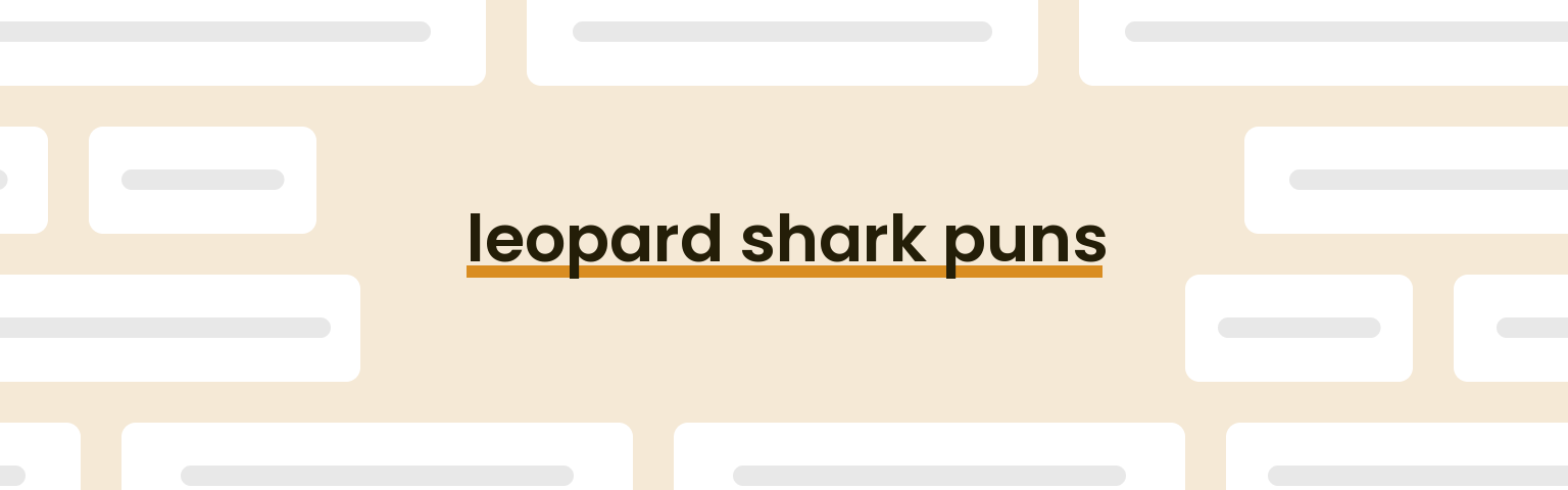 leopard-shark-puns