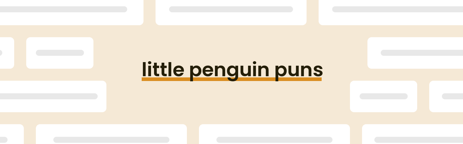 little-penguin-puns