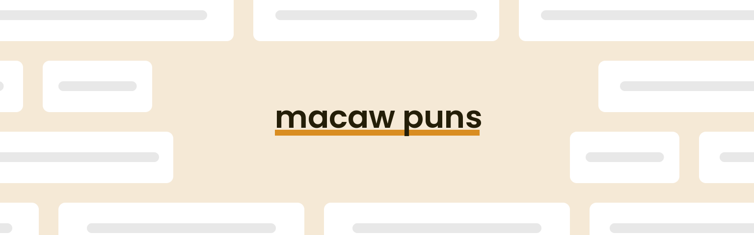 macaw-puns