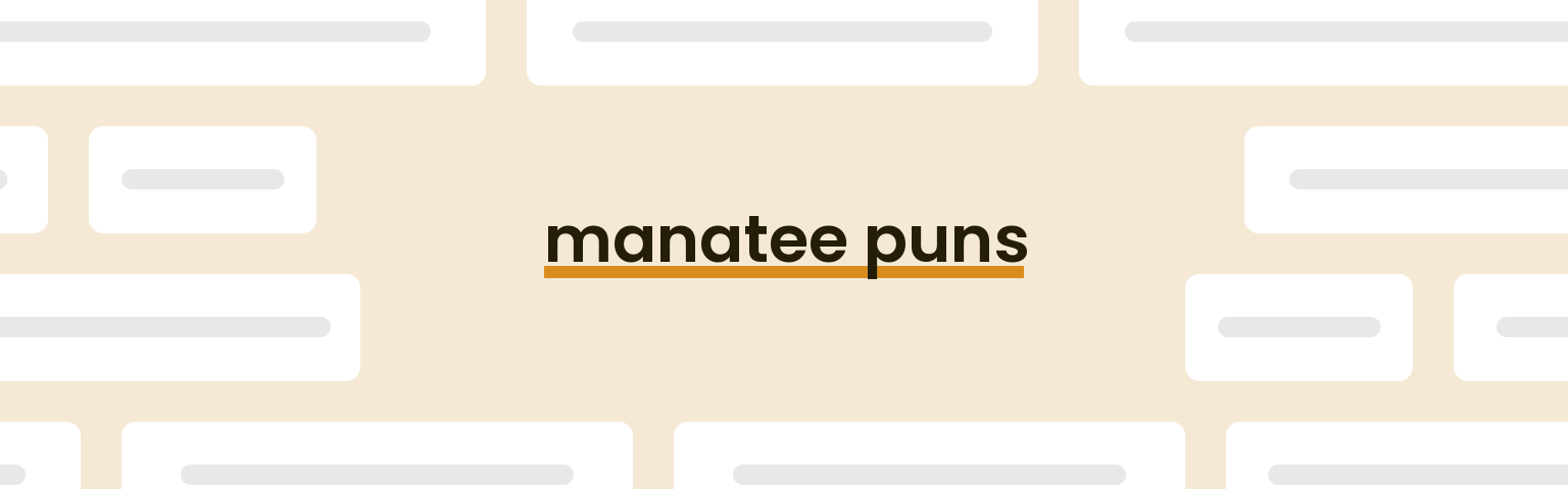 manatee-puns