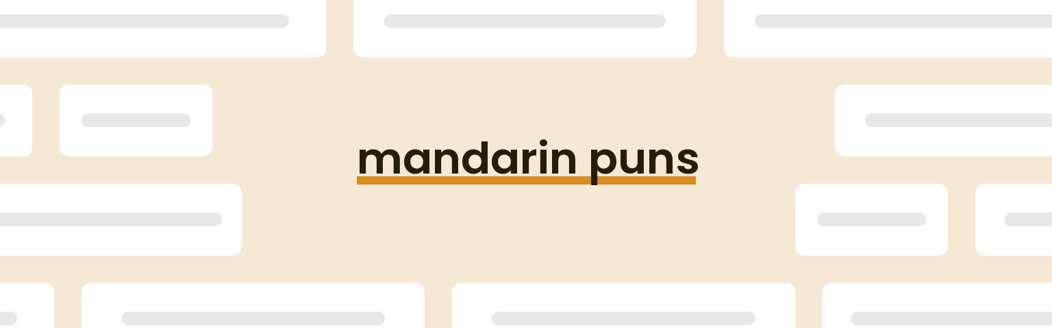 mandarin-puns