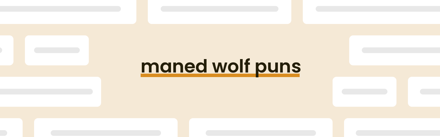 maned-wolf-puns