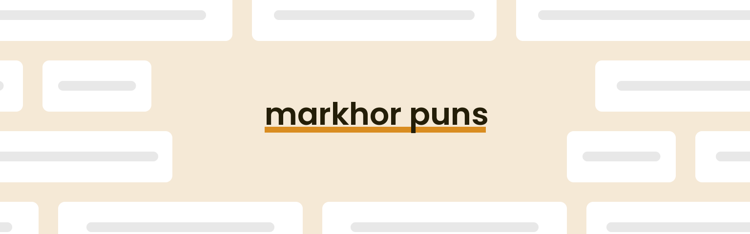 markhor-puns