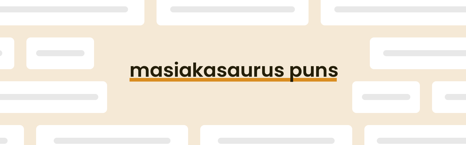 masiakasaurus-puns