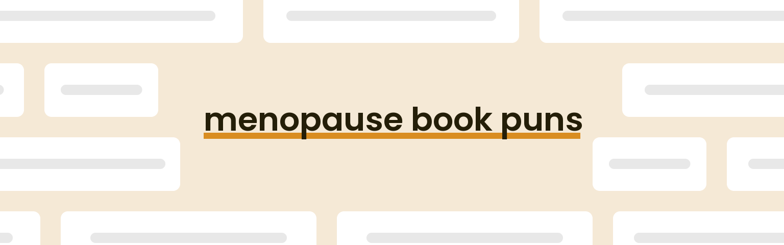 menopause-book-puns