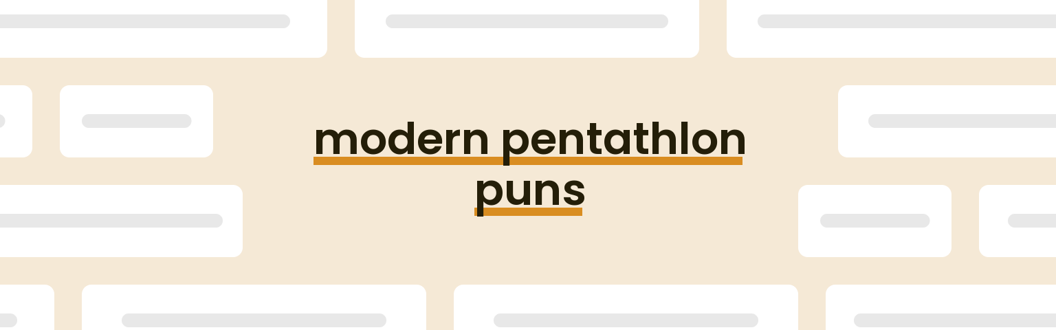 modern-pentathlon-puns