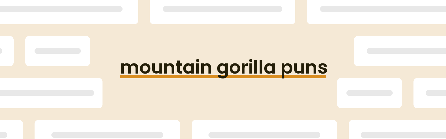 mountain-gorilla-puns