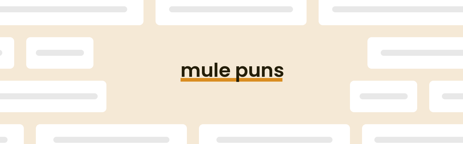 mule-puns