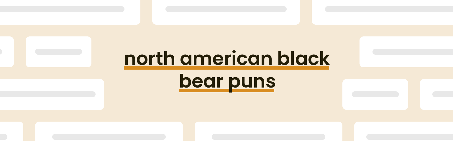 north-american-black-bear-puns