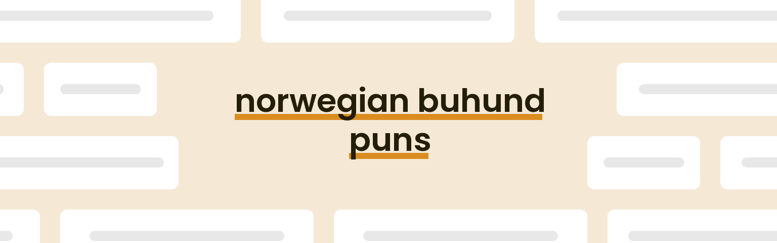 norwegian-buhund-puns