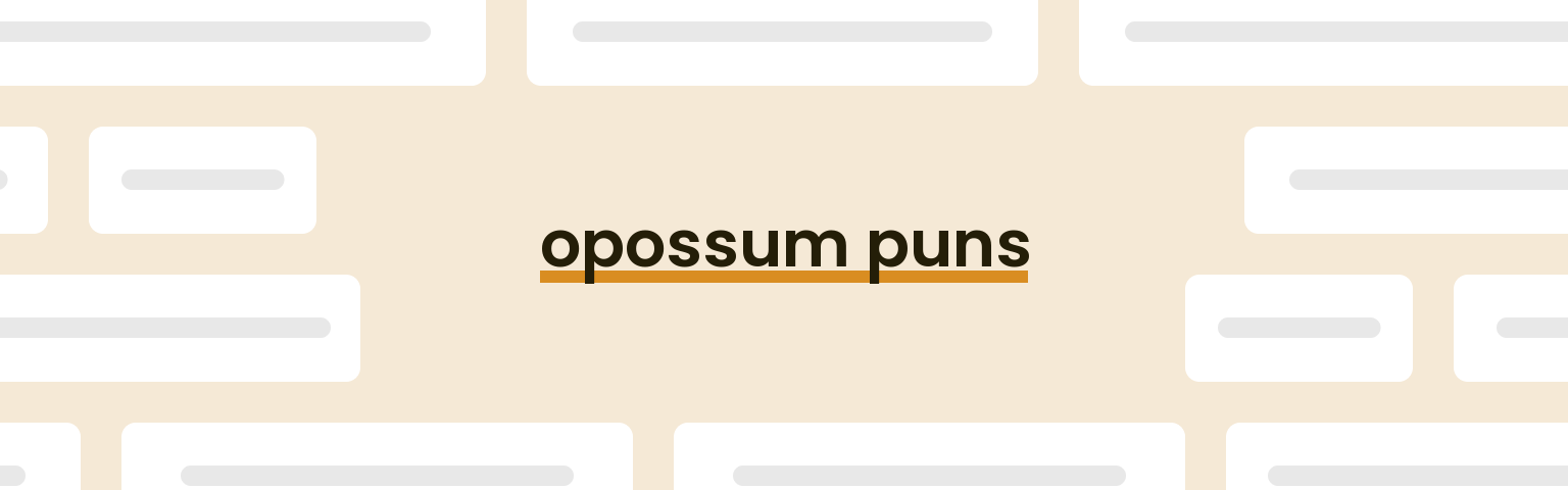 opossum-puns