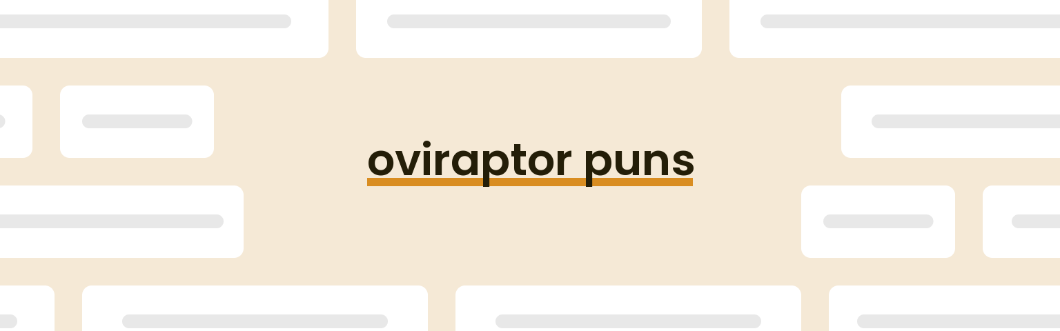 oviraptor-puns