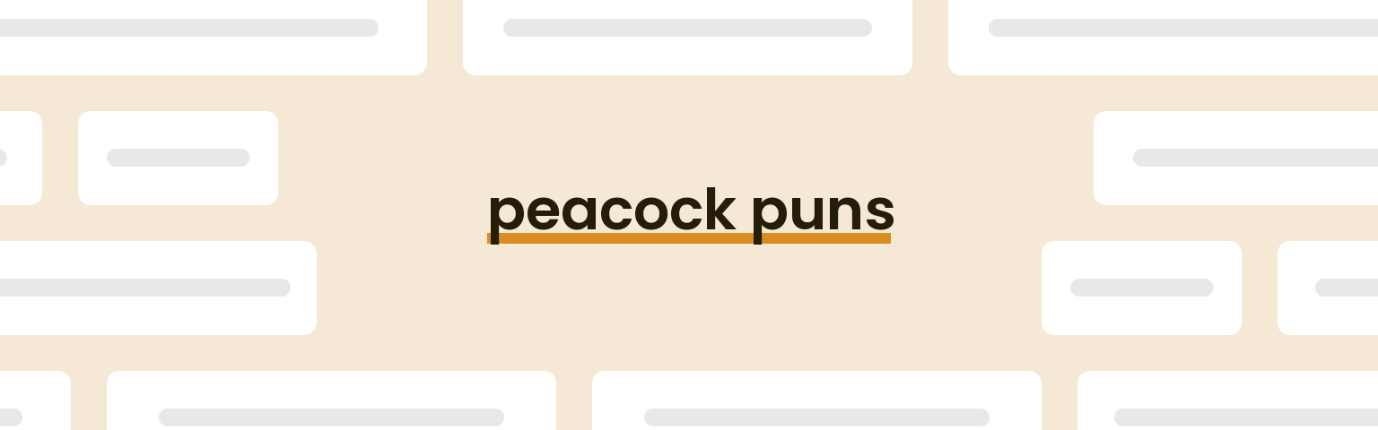 peacock-puns