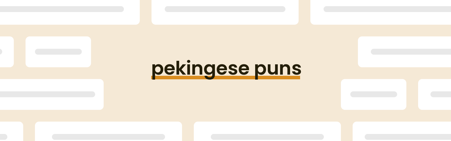 pekingese-puns