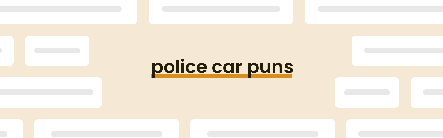 police-car-puns
