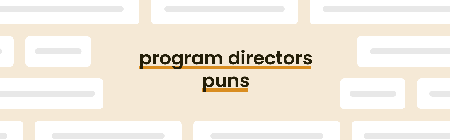 program-directors-puns