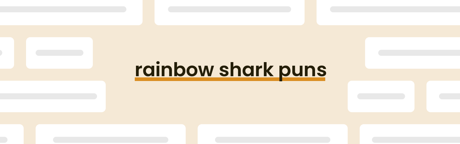 rainbow-shark-puns